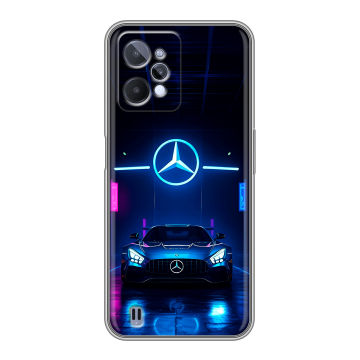 Силиконовый чехол на Realme C31 с принтом Mercedes Мерседес