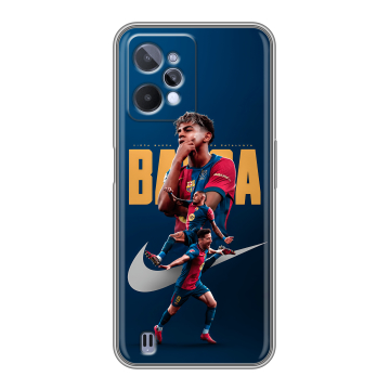 Силиконовый чехол на Realme C31 с принтом Барселона Barca Yamal 