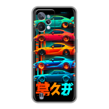 Силиконовый чехол на Realme C31 с принтом машины тачки Силиконовый чехол на Realme C31 с принтом машины тачки