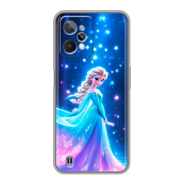 Силиконовый чехол на Realme C31 с принтом Холодное сердце Frozen