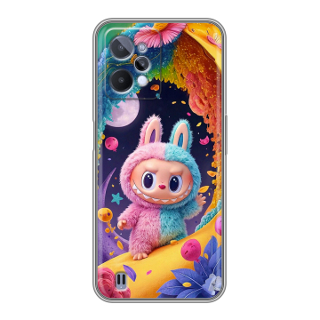 Силиконовый чехол на Realme C31 с принтом Labubu Лабубу