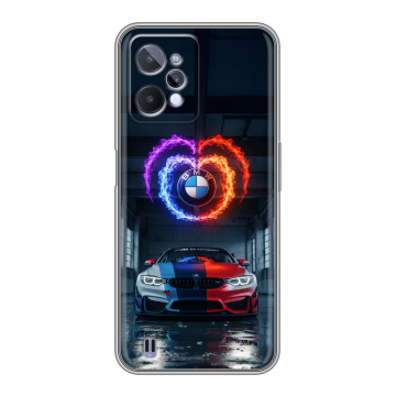 Силиконовый чехол на Realme C31 с принтом BMW БМВ