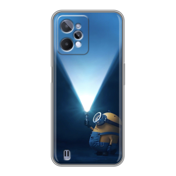Силиконовый чехол на Realme C31 с принтом Миньоны