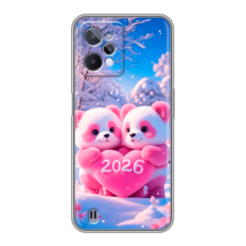 Силиконовый чехол на Realme C31 с принтом Новый год Силиконовый чехол на Realme C31 с принтом Новый год