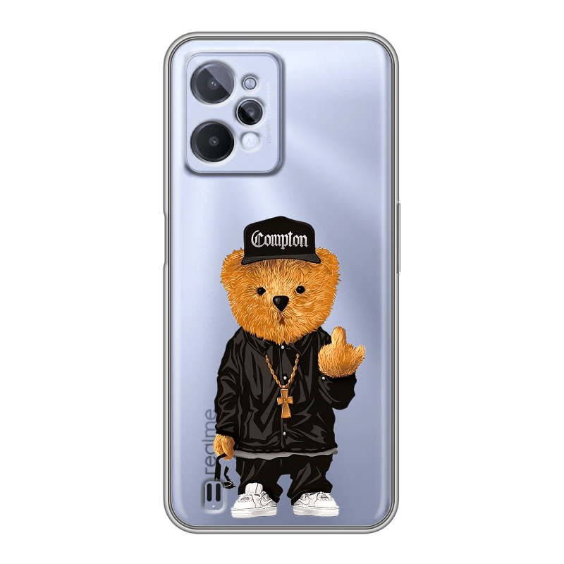Силиконовый чехол на Realme C31 с принтом Мишка Силиконовый чехол на Realme C31 с принтом Мишка