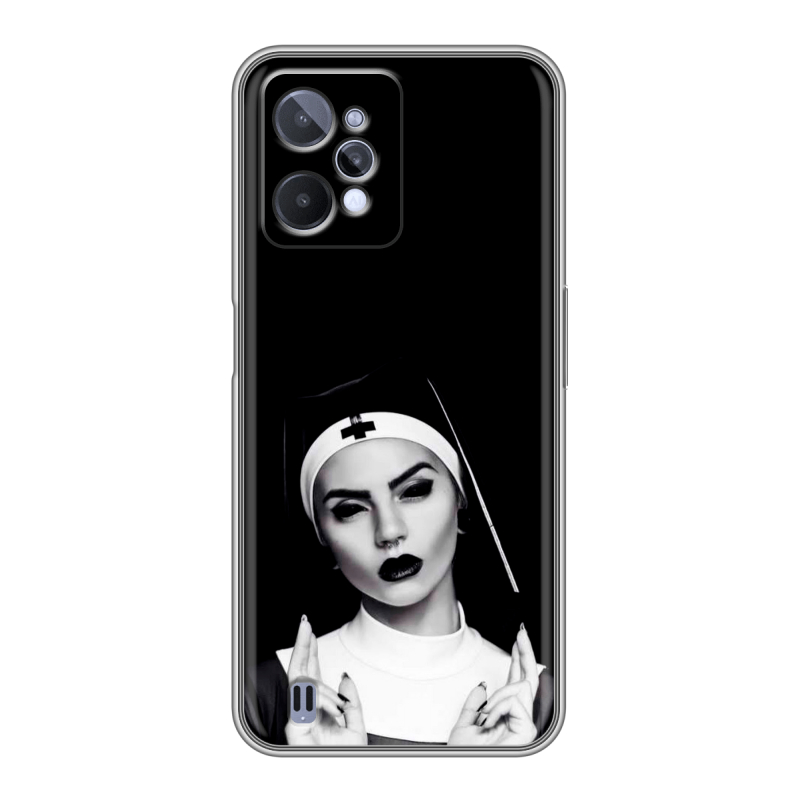 Силиконовый чехол на Realme C31 с принтом монашка Силиконовый чехол на Realme C31 с принтом монашка