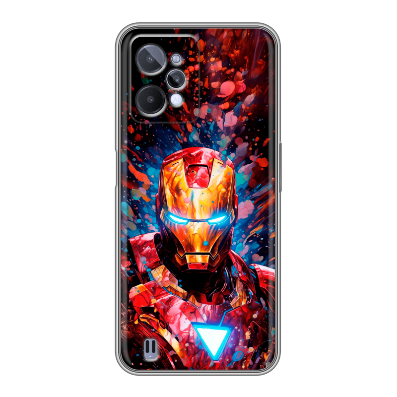 Силиконовый чехол на Realme C31 с принтом Железный человек Ironman Силиконовый чехол на Realme C31 с принтом Железный человек Ironman