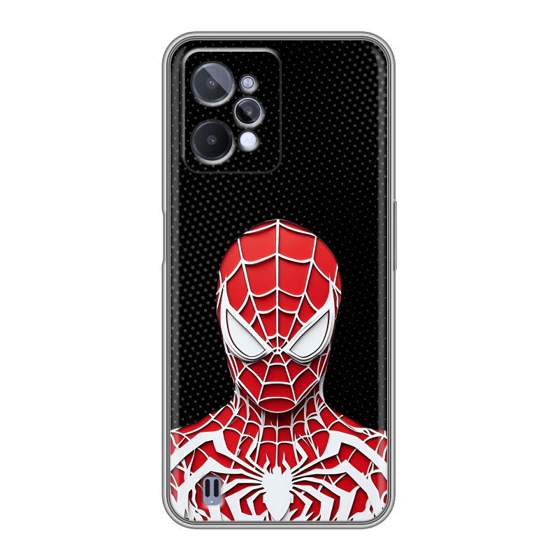Силиконовый чехол на Realme C31 с принтом человек паук spiderman Силиконовый чехол на Realme C31 с принтом человек паук spiderman