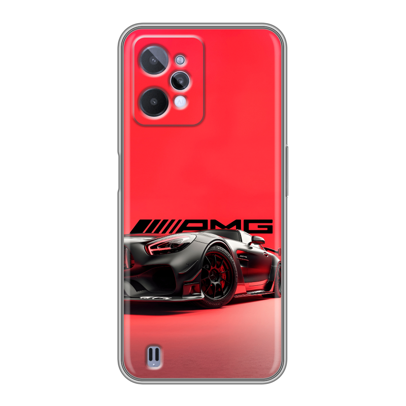 Силиконовый чехол на Realme C31 с принтом Мерседес Mercedes AMG Силиконовый чехол на Realme C31 с принтом Мерседес Mercedes AMG
