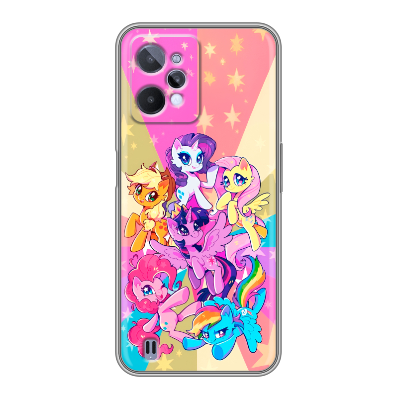 Силиконовый чехол на Realme C31 с принтом My little pony Дружба чудо Силиконовый чехол на Realme C31 с принтом My little pony Дружба чудо