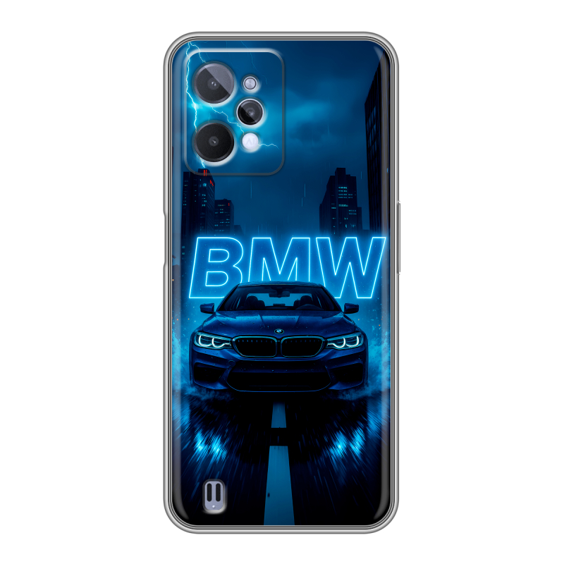 Силиконовый чехол на Realme C31 с принтом BMW БМВ Силиконовый чехол на Realme C31 с принтом BMW БМВ