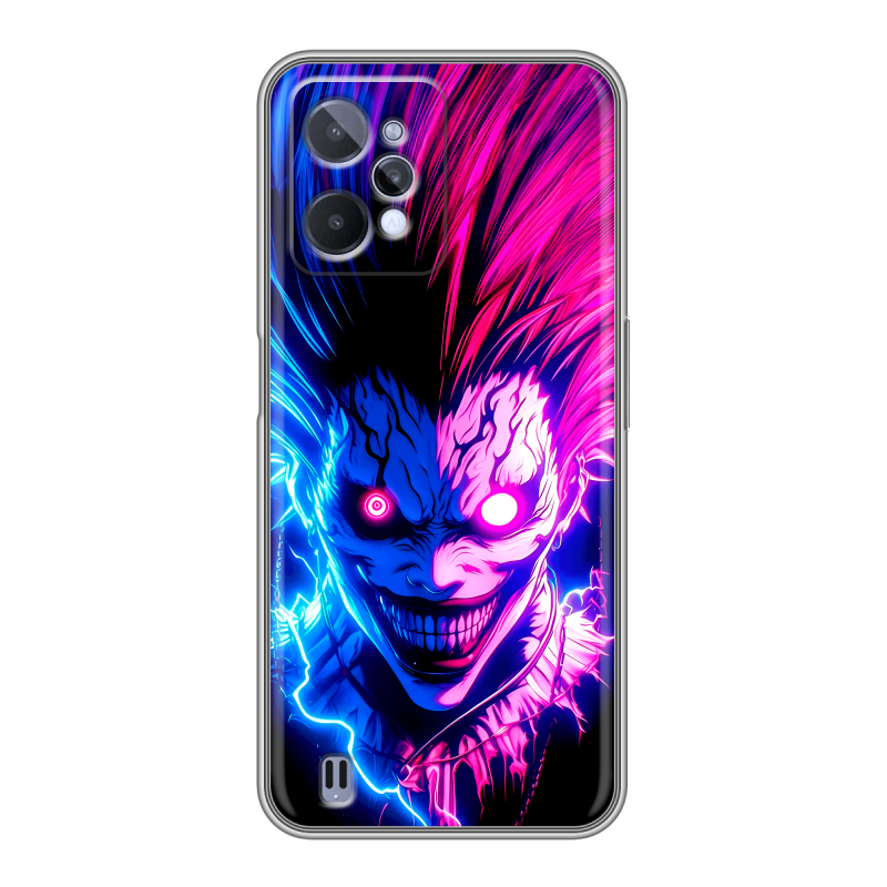 Силиконовый противоударный чехол на Realme C31 с принтом Death note Тетрадь смерти Силиконовый противоударный чехол на Realme C31 с принтом Death note Тетрадь смерти