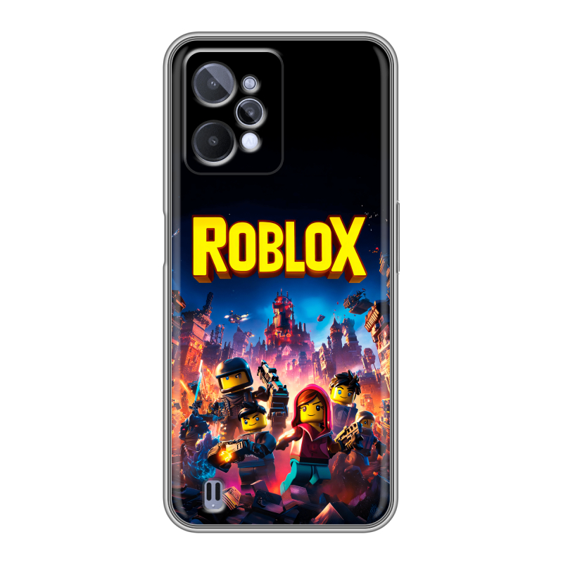Силиконовый чехол на Realme C31 с принтом Roblox Роблокс Силиконовый чехол на Realme C31 с принтом Roblox Роблокс
