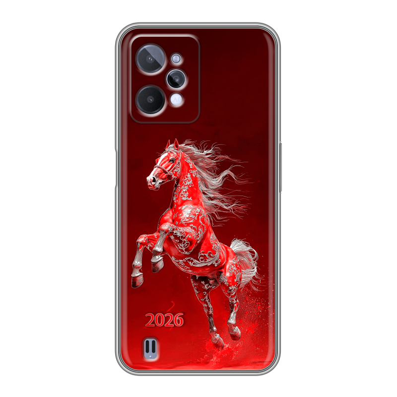 Силиконовый чехол на Realme C31 с принтом Новый год Силиконовый чехол на Realme C31 с принтом Новый год