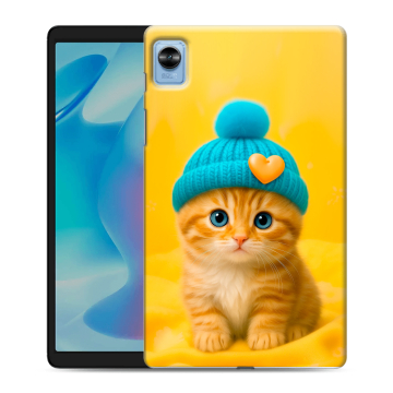 Силиконовый чехол на Realme Pad Mini с принтом Котенок в шапке