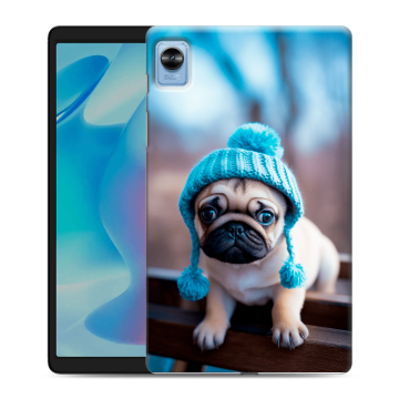 Силиконовый чехол на Realme Pad Mini с принтом Мопс в шапке Силиконовый чехол на Realme Pad Mini с принтом Мопс в шапке