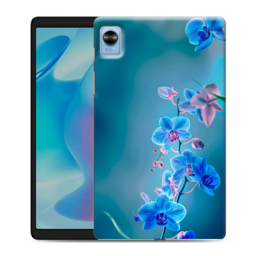 Силиконовый чехол на Realme Pad Mini с принтом Голубые цветы Силиконовый чехол на Realme Pad Mini с принтом Голубые цветы