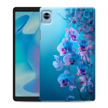 Силиконовый чехол на Realme Pad Mini с принтом голубые орхидеи Силиконовый чехол на Realme Pad Mini с принтом голубые орхидеи