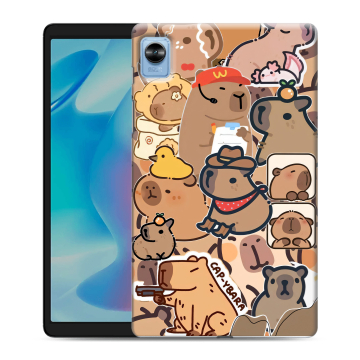 Силиконовый чехол на Realme Pad Mini с принтом капибара