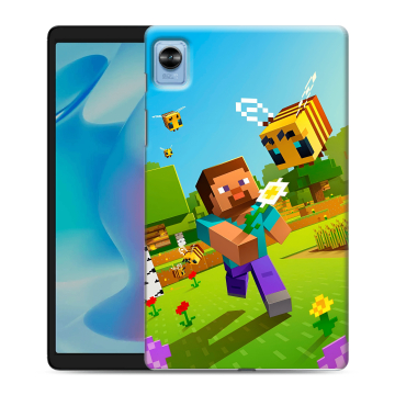 Силиконовый чехол на Realme Pad Mini с принтом Майнкрафт Minecraft Силиконовый чехол на Realme Pad Mini с принтом Майнкрафт Minecraft