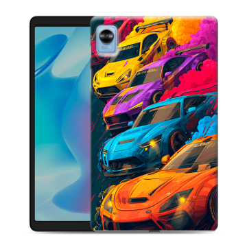 Силиконовый чехол на Realme Pad Mini с принтом Тачки
