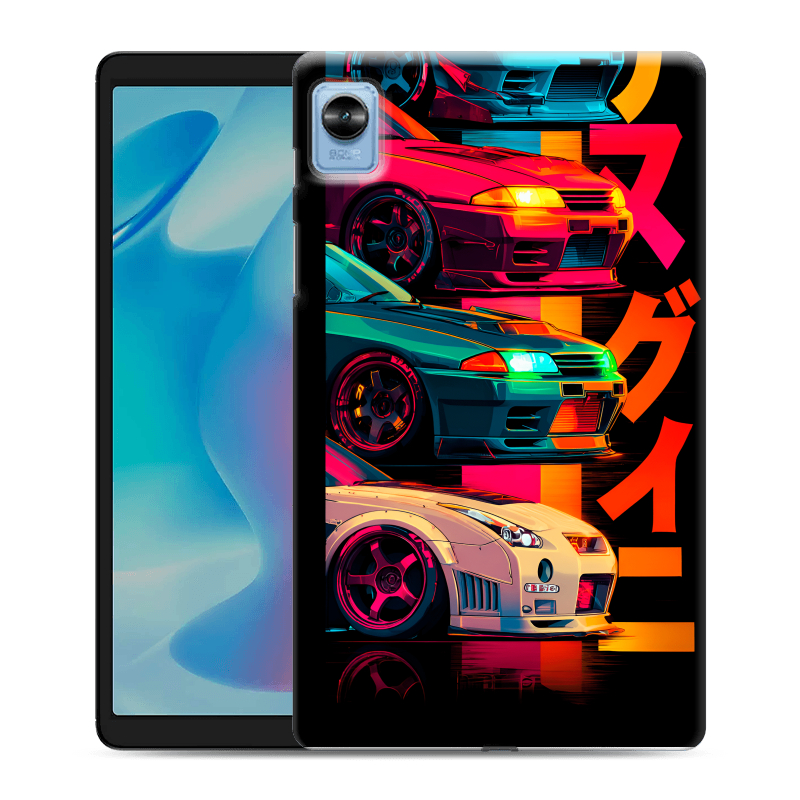 Силиконовый противоударный чехол на Realme Pad Mini с принтом Гоночные машины Силиконовый противоударный чехол на Realme Pad Mini с принтом Гоночные машины