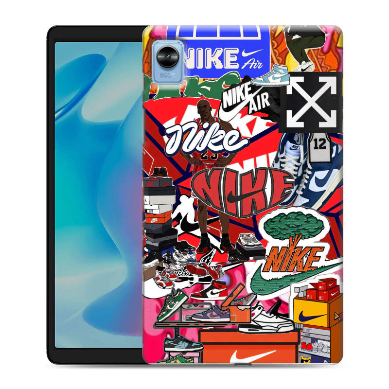 Силиконовый противоударный чехол на Realme Pad Mini с принтом Найк Nike яркий Силиконовый противоударный чехол на Realme Pad Mini с принтом Найк Nike яркий