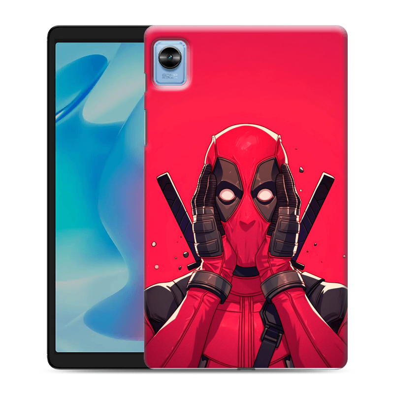 Силиконовый противоударный чехол на Realme Pad Mini с принтом Дедпул Deadpool Силиконовый противоударный чехол на Realme Pad Mini с принтом Дедпул Deadpool
