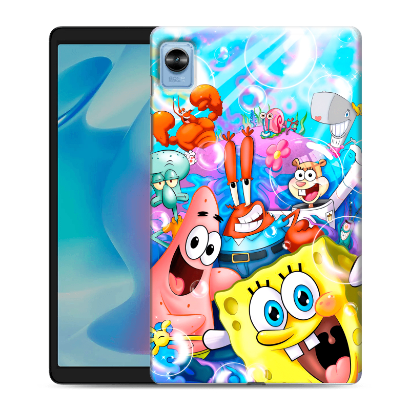 Силиконовый противоударный чехол на Realme Pad Mini с принтом спанчбоб спанч боб Силиконовый противоударный чехол на Realme Pad Mini с принтом спанчбоб спанч боб