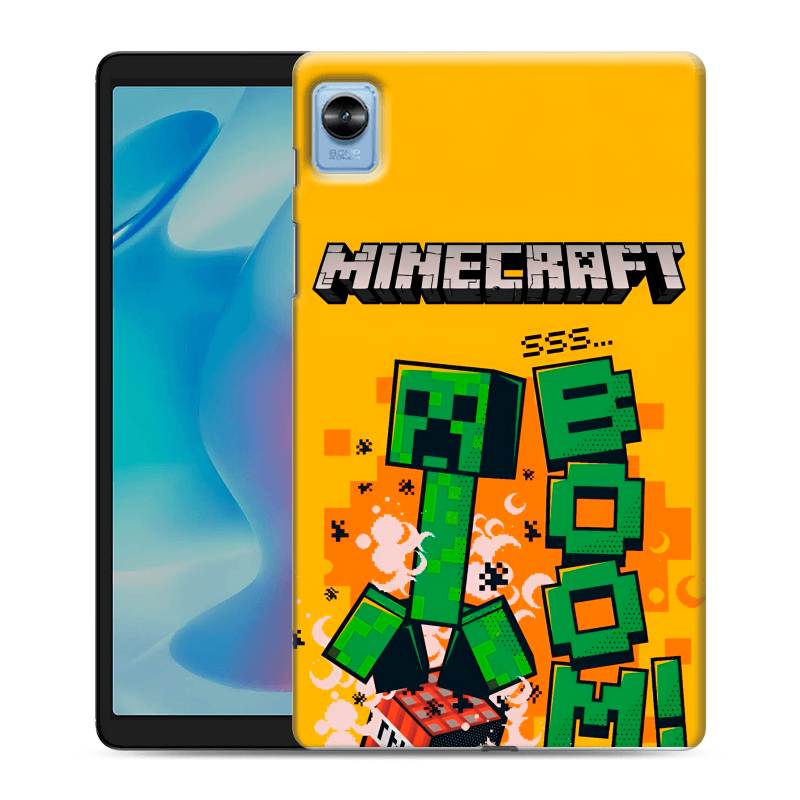 Силиконовый противоударный чехол на Realme Pad Mini с принтом Майнкрафт Minecraft Силиконовый противоударный чехол на Realme Pad Mini с принтом Майнкрафт Minecraft
