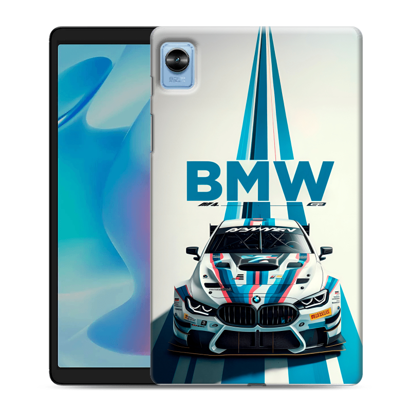 Силиконовый противоударный чехол на Realme Pad Mini с принтом БМВ BMW Силиконовый противоударный чехол на Realme Pad Mini с принтом БМВ BMW