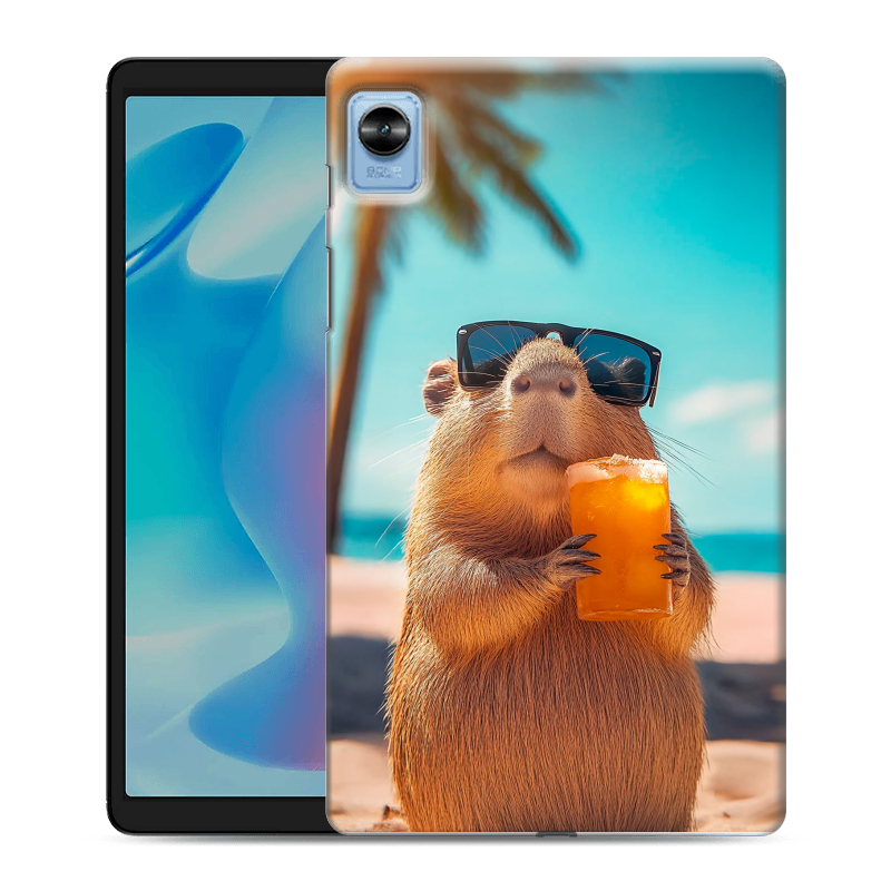 Силиконовый чехол на Realme Pad Mini с принтом Капибара Силиконовый чехол на Realme Pad Mini с принтом Капибара