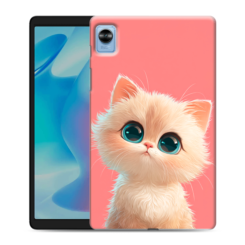 Силиконовый чехол на Realme Pad Mini с принтом Розовый котенок Силиконовый чехол на Realme Pad Mini с принтом Розовый котенок