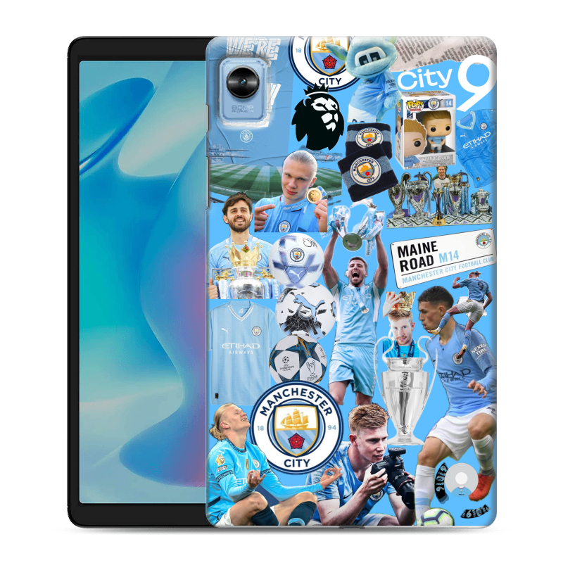 Силиконовый противоударный чехол на Realme Pad Mini с принтом Man City Манчестер Сити Силиконовый противоударный чехол на Realme Pad Mini с принтом Man City Манчестер Сити