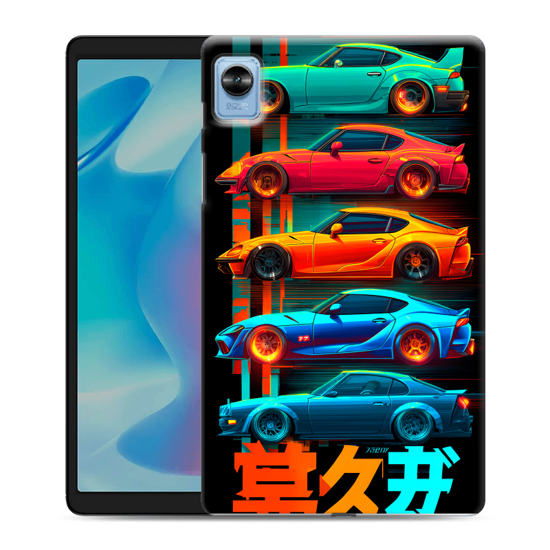 Силиконовый чехол на Realme Pad Mini с принтом машины тачки Силиконовый чехол на Realme Pad Mini с принтом машины тачки