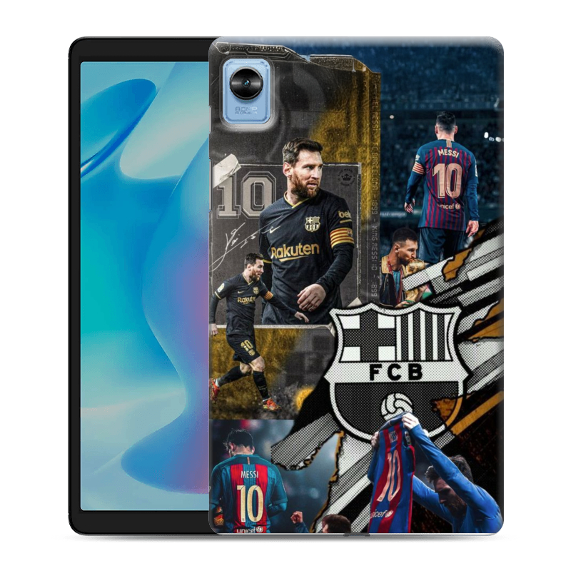 Силиконовый чехол на Realme Pad Mini с принтом Messi Barcelona Силиконовый чехол на Realme Pad Mini с принтом Messi Barcelona