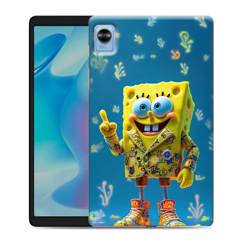 Силиконовый чехол на Realme Pad Mini с принтом Спанч боб Спанчбоб Силиконовый чехол на Realme Pad Mini с принтом Спанч боб Спанчбоб