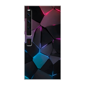 Пластиковый чехол на Huawei Mate Xs 2 с принтом Геометрия неона