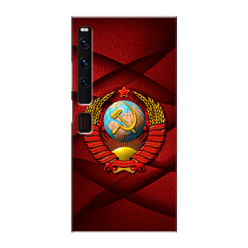 Пластиковый чехол на Huawei Mate Xs 2 с принтом Герб СССР