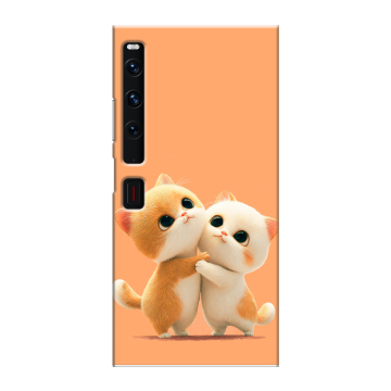 Пластиковый чехол на Huawei Mate Xs 2 с принтом Милые котики