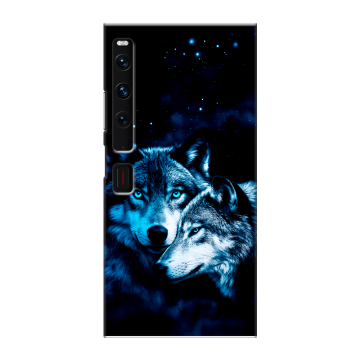Пластиковый чехол на Huawei Mate Xs 2 с принтом Волки