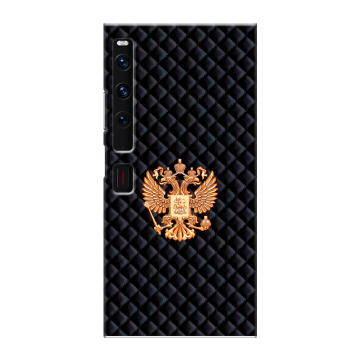 Пластиковый чехол на Huawei Mate Xs 2 с принтом Герб России принт
