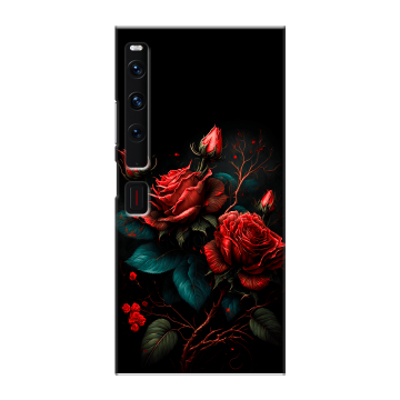 Пластиковый чехол на Huawei Mate Xs 2 с принтом Розы красные