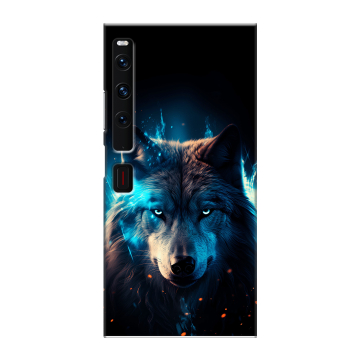 Пластиковый чехол на Huawei Mate Xs 2 с принтом Волк ночной