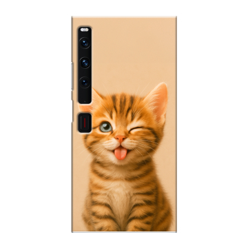 Пластиковый чехол на Huawei Mate Xs 2 с принтом котенок