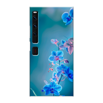 Пластиковый чехол на Huawei Mate Xs 2 с принтом Голубые цветы