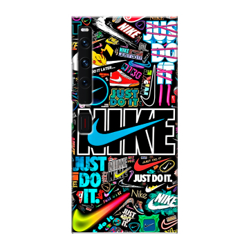 Пластиковый чехол на Huawei Mate Xs 2 с принтом найк nike черный