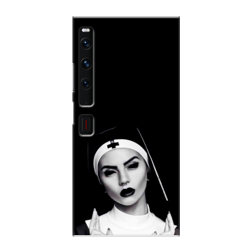 Пластиковый чехол на Huawei Mate Xs 2 с принтом монашка