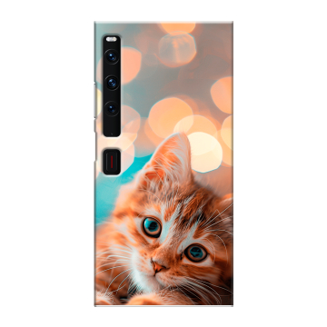 Пластиковый чехол на Huawei Mate Xs 2 с принтом котик