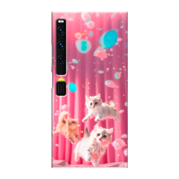Пластиковый чехол на Huawei Mate Xs 2 с принтом милые котики